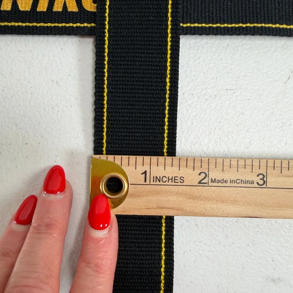 Nikon Camera Neck Strap Adjustable Woven Logo Black Yellow 2 Piece Lot Secure